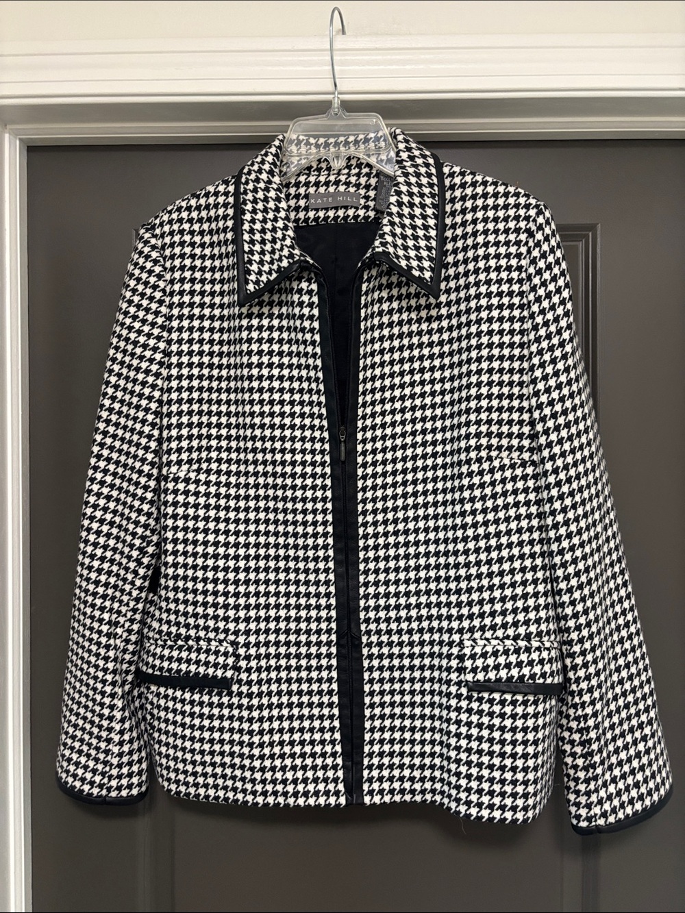 Kate Hill Houndstooth wool jacket 12